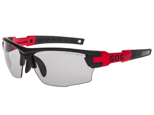 Okulary fotochromowe GOG STENO T E543-1 szkła grafitowe ramki czarno-czerwone