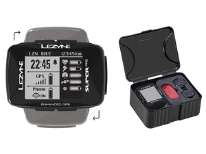 Licznik rowerowy LEZYNE SUPER PRO GPS HRSC LOADED (w zestawie opaska na serce + czujnik prędkości i kadencji)