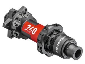 Piasta tylna MTB DT Swiss 240 EXP DB 148x12mm BOOT SRAM XD 28H czarno-czerwona