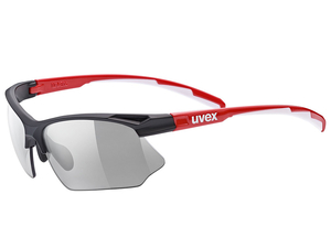 Okulary fotochromowe Uvex Sportstyle 802 V czarno-czerwono-białe