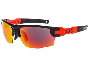 Okulary rowerowe z wymiennymi szkłami GOG STENO E540-1 szkła czerwone lustrzane ramki czarno-pomarańczowe