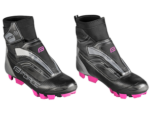 Buty zimowe damskie Force MTB ICE21 czarno-różowe