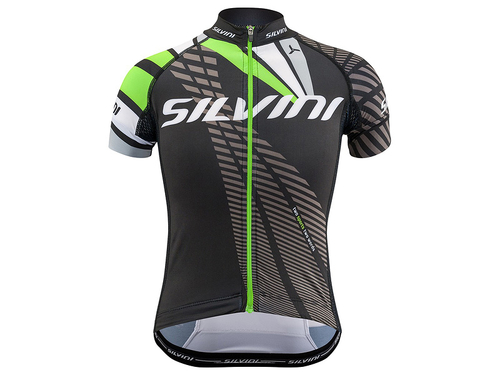 Koszulka dziecięca SILVINI junior cycling jersey Team black/green